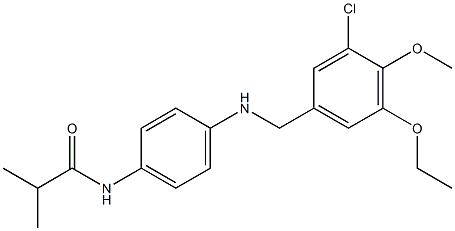 N-{4-[(3-chloro-5-ethoxy-4-methoxybenzyl)amino]phenyl}-2-methylpropanamide|