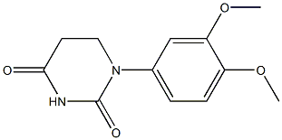 1-(3,4-dimethoxyphenyl)dihydro-2,4(1H,3H)-pyrimidinedione,,结构式