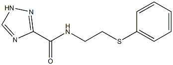 N-[2-(phenylsulfanyl)ethyl]-1H-1,2,4-triazole-3-carboxamide,,结构式