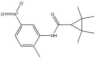 N-{5-nitro-2-methylphenyl}-2,2,3,3-tetramethylcyclopropanecarboxamide 结构式