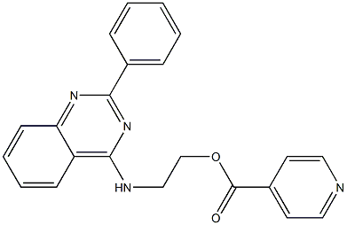 2-[(2-phenyl-4-quinazolinyl)amino]ethyl isonicotinate,,结构式