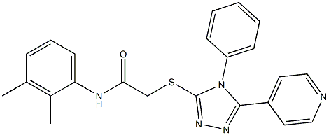 N-(2,3-dimethylphenyl)-2-{[4-phenyl-5-(4-pyridinyl)-4H-1,2,4-triazol-3-yl]sulfanyl}acetamide|