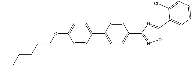 4'-[5-(2-chlorophenyl)-1,2,4-oxadiazol-3-yl][1,1'-biphenyl]-4-yl hexyl ether 化学構造式