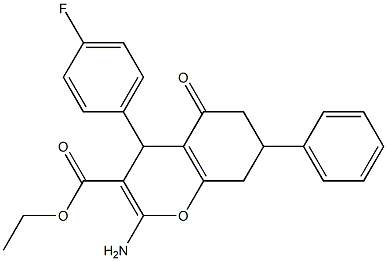  ethyl 2-amino-4-(4-fluorophenyl)-5-oxo-7-phenyl-5,6,7,8-tetrahydro-4H-chromene-3-carboxylate