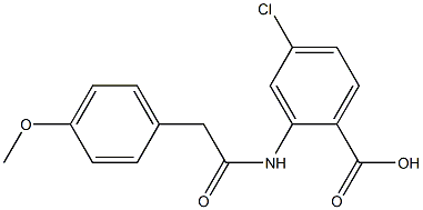 4-chloro-2-{[(4-methoxyphenyl)acetyl]amino}benzoic acid,,结构式
