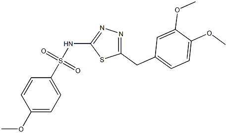 N-[5-(3,4-dimethoxybenzyl)-1,3,4-thiadiazol-2-yl]-4-methoxybenzenesulfonamide|