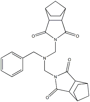 4-({benzyl[(3,5-dioxo-4-azatricyclo[5.2.1.0~2,6~]dec-4-yl)methyl]amino}methyl)-4-azatricyclo[5.2.1.0~2,6~]decane-3,5-dione,,结构式