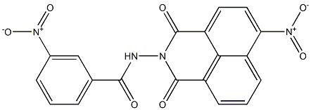 3-nitro-N-(6-nitro-1,3-dioxo-1H-benzo[de]isoquinolin-2(3H)-yl)benzamide,,结构式
