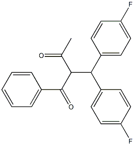 2-[bis(4-fluorophenyl)methyl]-1-phenyl-1,3-butanedione Structure