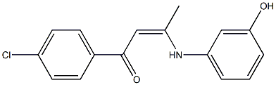 1-(4-chlorophenyl)-3-(3-hydroxyanilino)-2-buten-1-one