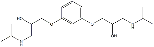 1-{3-[2-hydroxy-3-(isopropylamino)propoxy]phenoxy}-3-(isopropylamino)-2-propanol,,结构式