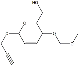 [3-(methoxymethoxy)-6-(2-propynyloxy)-3,6-dihydro-2H-pyran-2-yl]methanol,,结构式