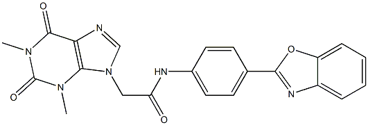 N-[4-(1,3-benzoxazol-2-yl)phenyl]-2-(1,3-dimethyl-2,6-dioxo-1,2,3,6-tetrahydro-9H-purin-9-yl)acetamide Structure