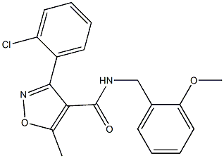 3-(2-chlorophenyl)-5-methyl-N-{[2-(methyloxy)phenyl]methyl}isoxazole-4-carboxamide