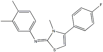  N-(3,4-dimethylphenyl)-N-(4-(4-fluorophenyl)-3-methyl-1,3-thiazol-2(3H)-ylidene)amine