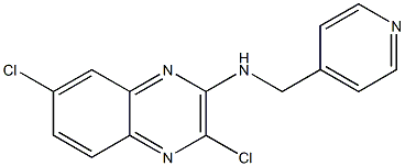 N-(3,7-dichloro-2-quinoxalinyl)-N-(4-pyridinylmethyl)amine Structure