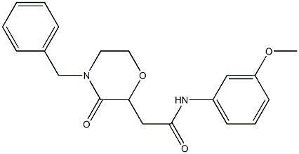 2-(4-benzyl-3-oxo-2-morpholinyl)-N-(3-methoxyphenyl)acetamide Structure