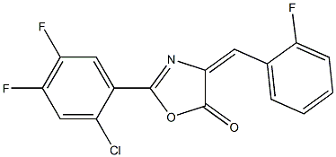 2-(2-chloro-4,5-difluorophenyl)-4-(2-fluorobenzylidene)-1,3-oxazol-5(4H)-one 结构式