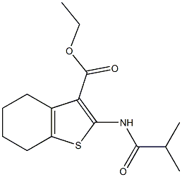 ethyl 2-(isobutyrylamino)-4,5,6,7-tetrahydro-1-benzothiophene-3-carboxylate Structure