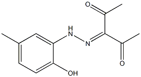 pentane-2,3,4-trione 3-[(2-hydroxy-5-methylphenyl)hydrazone] 化学構造式