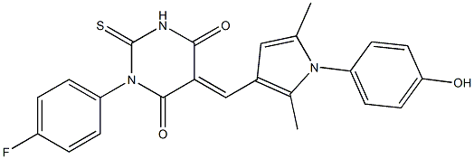 1-(4-fluorophenyl)-5-{[1-(4-hydroxyphenyl)-2,5-dimethyl-1H-pyrrol-3-yl]methylene}-2-thioxodihydro-4,6(1H,5H)-pyrimidinedione|