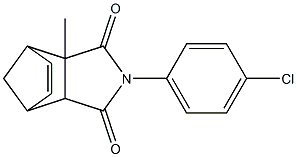 4-(4-chlorophenyl)-2-methyl-4-azatricyclo[5.2.1.0~2,6~]dec-8-ene-3,5-dione Struktur