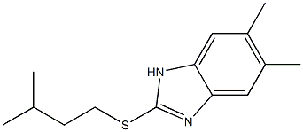 2-(isopentylsulfanyl)-5,6-dimethyl-1H-benzimidazole 化学構造式