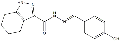 N'-(4-hydroxybenzylidene)-4,5,6,7-tetrahydro-1H-indazole-3-carbohydrazide Structure