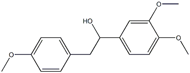 1-(3,4-dimethoxyphenyl)-2-(4-methoxyphenyl)ethanol 结构式