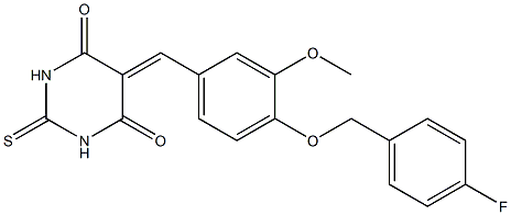 5-{4-[(4-fluorobenzyl)oxy]-3-methoxybenzylidene}-2-thioxodihydro-4,6(1H,5H)-pyrimidinedione