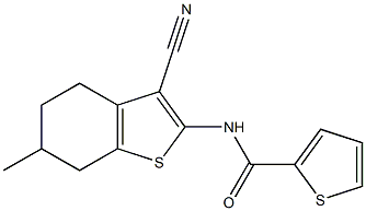 N-(3-cyano-6-methyl-4,5,6,7-tetrahydro-1-benzothiophen-2-yl)-2-thiophenecarboxamide Structure