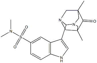 3-(5,7-dimethyl-6-oxo-1,3-diazatricyclo[3.3.1.1~3,7~]dec-2-yl)-N,N-dimethyl-1H-indole-5-sulfonamide Structure