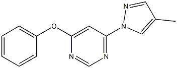 6-(4-methyl-1H-pyrazol-1-yl)-4-pyrimidinyl phenyl ether Structure