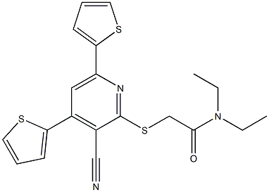 2-{[3-cyano-4,6-di(2-thienyl)-2-pyridinyl]sulfanyl}-N,N-diethylacetamide