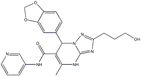 7-(1,3-benzodioxol-5-yl)-2-(3-hydroxypropyl)-5-methyl-N-(3-pyridinyl)-4,7-dihydro[1,2,4]triazolo[1,5-a]pyrimidine-6-carboxamide