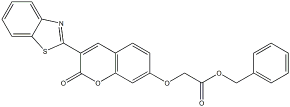 benzyl {[3-(1,3-benzothiazol-2-yl)-2-oxo-2H-chromen-7-yl]oxy}acetate,,结构式