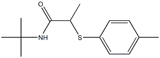 N-(tert-butyl)-2-[(4-methylphenyl)sulfanyl]propanamide,,结构式