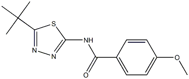 N-(5-tert-butyl-1,3,4-thiadiazol-2-yl)-4-methoxybenzamide 化学構造式