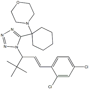 4-(1-{1-[1-tert-butyl-3-(2,4-dichlorophenyl)-2-propenyl]-1H-tetraazol-5-yl}cyclohexyl)morpholine
