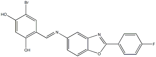 4-bromo-6-({[2-(4-fluorophenyl)-1,3-benzoxazol-5-yl]imino}methyl)-1,3-benzenediol