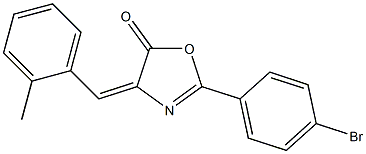 2-(4-bromophenyl)-4-(2-methylbenzylidene)-1,3-oxazol-5(4H)-one,,结构式