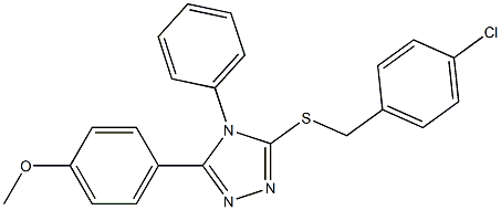 4-{5-[(4-chlorobenzyl)sulfanyl]-4-phenyl-4H-1,2,4-triazol-3-yl}phenyl methyl ether|