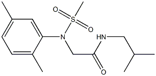 2-[2,5-dimethyl(methylsulfonyl)anilino]-N-isobutylacetamide,,结构式