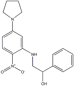 2-{2-nitro-5-pyrrolidin-1-ylanilino}-1-phenylethanol 化学構造式