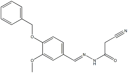 N'-[4-(benzyloxy)-3-methoxybenzylidene]-2-cyanoacetohydrazide Structure