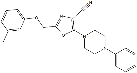 2-[(3-methylphenoxy)methyl]-5-(4-phenyl-1-piperazinyl)-1,3-oxazole-4-carbonitrile