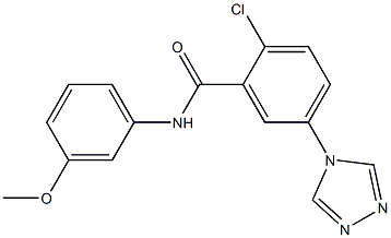 2-chloro-N-(3-methoxyphenyl)-5-(4H-1,2,4-triazol-4-yl)benzamide|