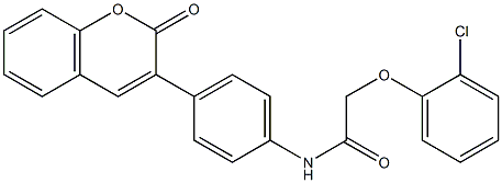 2-(2-chlorophenoxy)-N-[4-(2-oxo-2H-chromen-3-yl)phenyl]acetamide