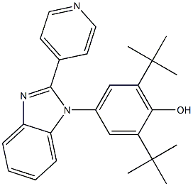 2,6-ditert-butyl-4-[2-(4-pyridinyl)-1H-benzimidazol-1-yl]phenol Structure