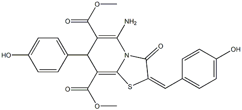 dimethyl 5-amino-2-(4-hydroxybenzylidene)-7-(4-hydroxyphenyl)-3-oxo-2,3-dihydro-7H-[1,3]thiazolo[3,2-a]pyridine-6,8-dicarboxylate